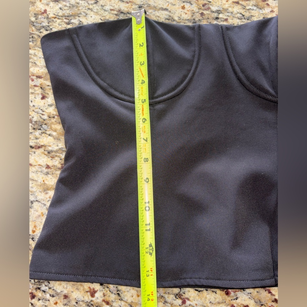 PacSun Black Corset Strapless Top Size L Structured Bustier Chic - Picture 6 of 8